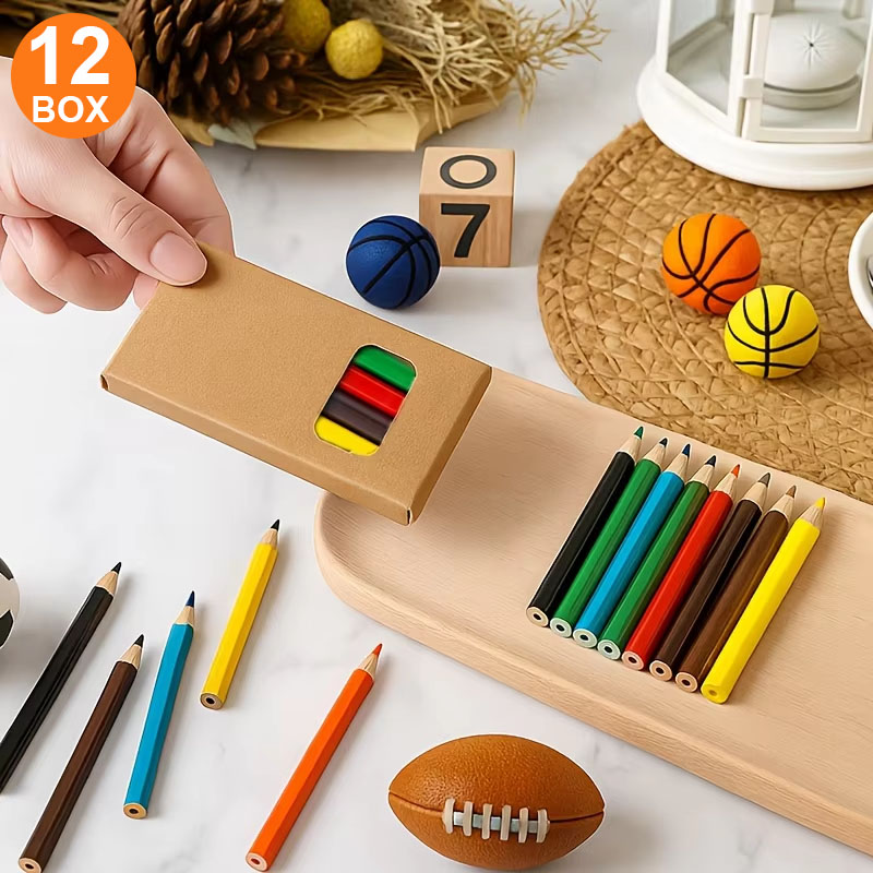 Total Stationery & Office Supply - 12 pudełek (łącznie 72 sztuki) 6-kolorowych
