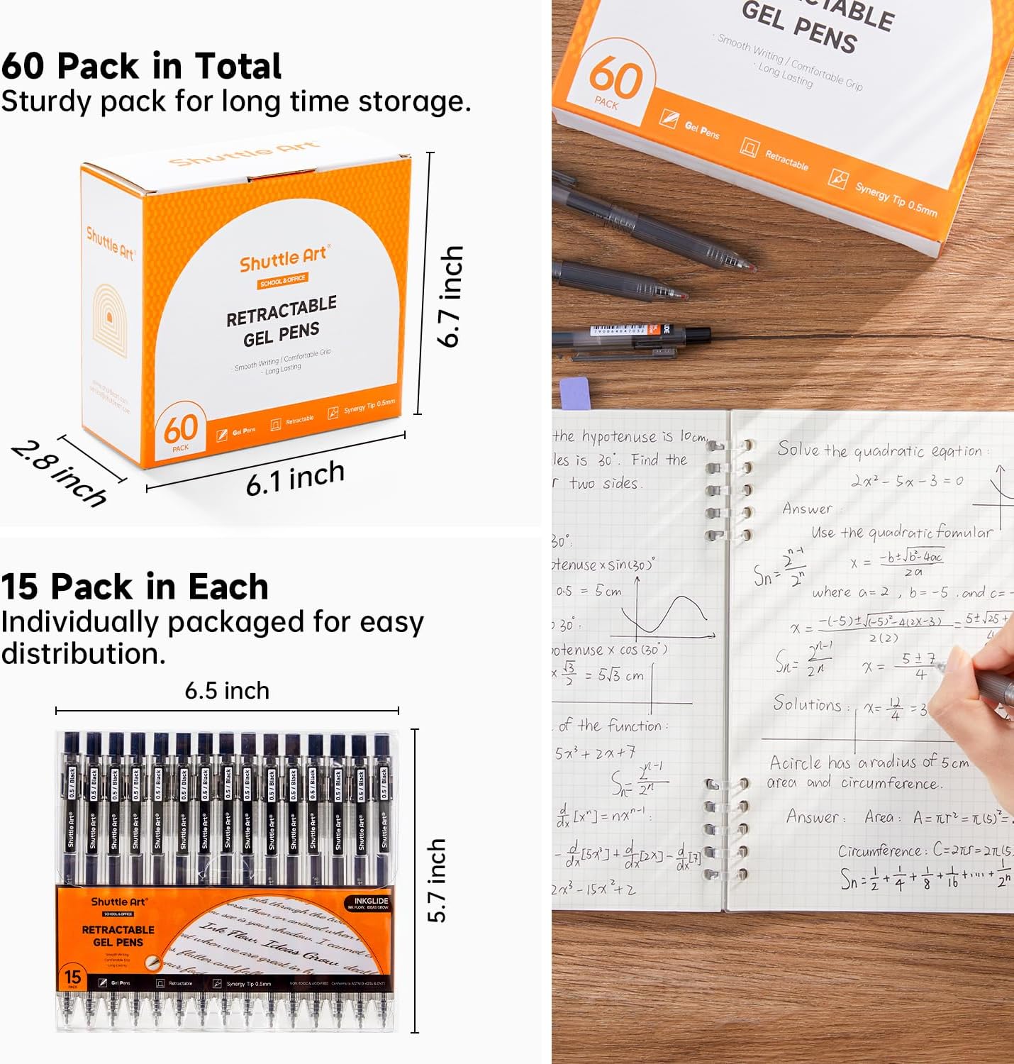 Długopisy żelowe Shuttle Art B – Gel Ink Pen Set recenzja i cena