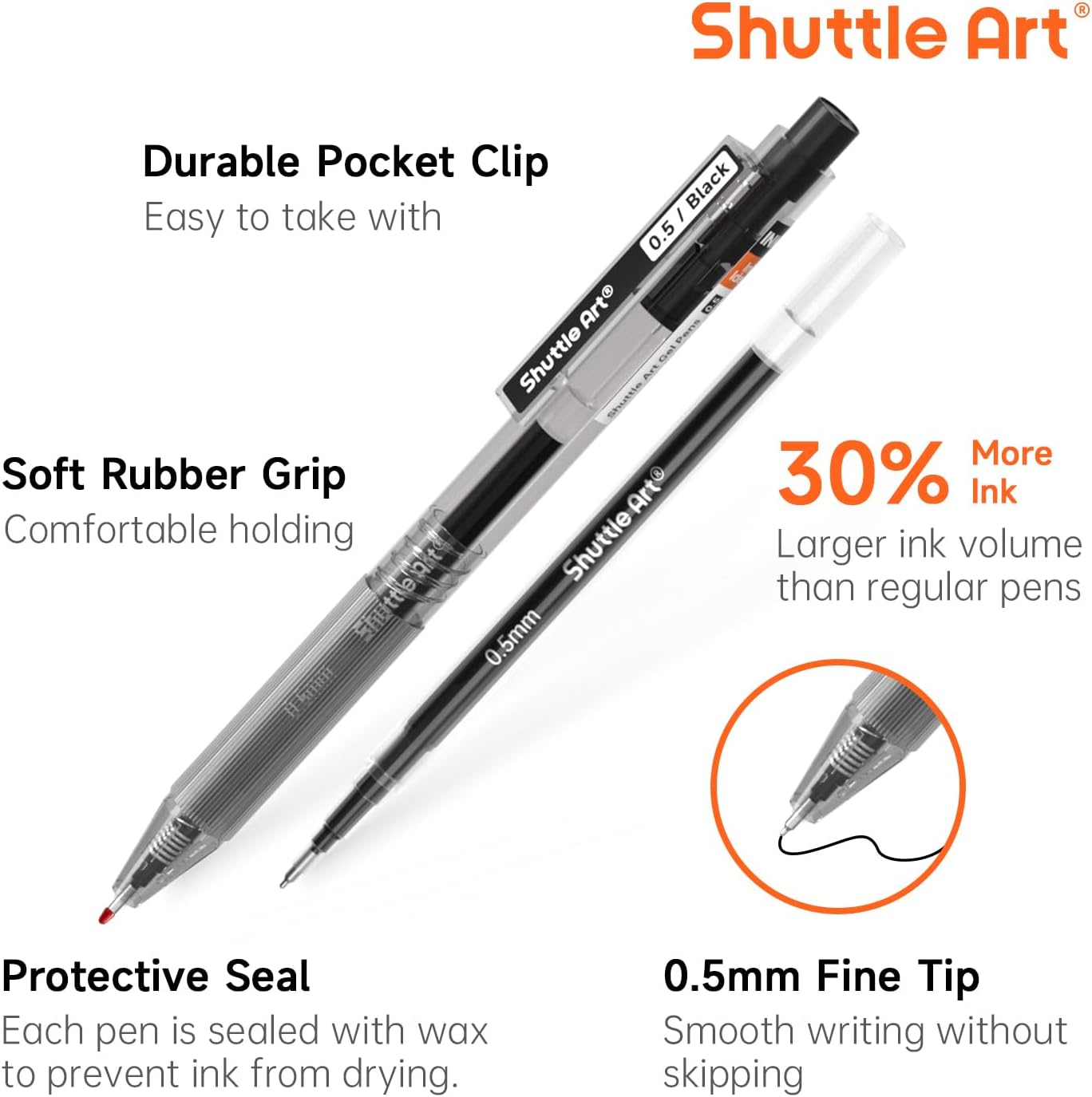 Długopisy żelowe Shuttle Art B – Gel Ink Pen Set recenzja i cena