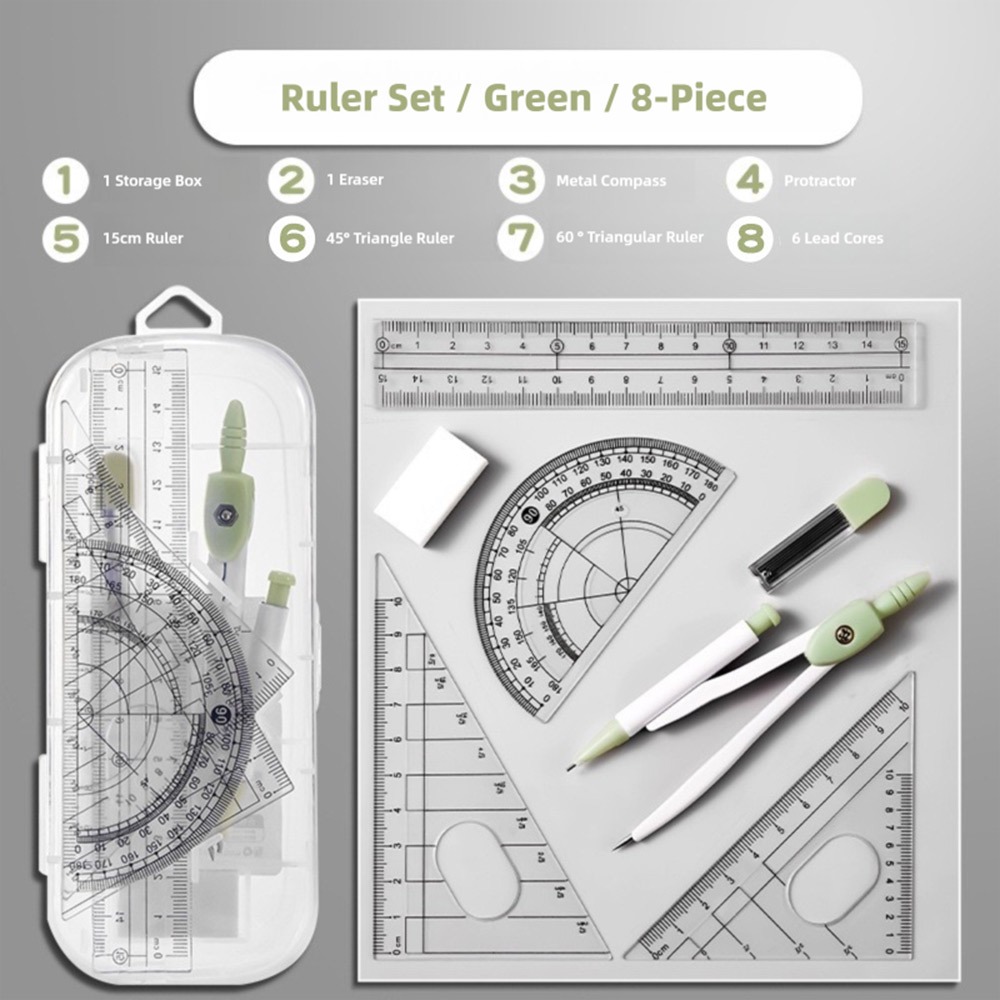 Zestaw 8 szt. plastikowych lin – Compass Geometry Set recenzja i cena