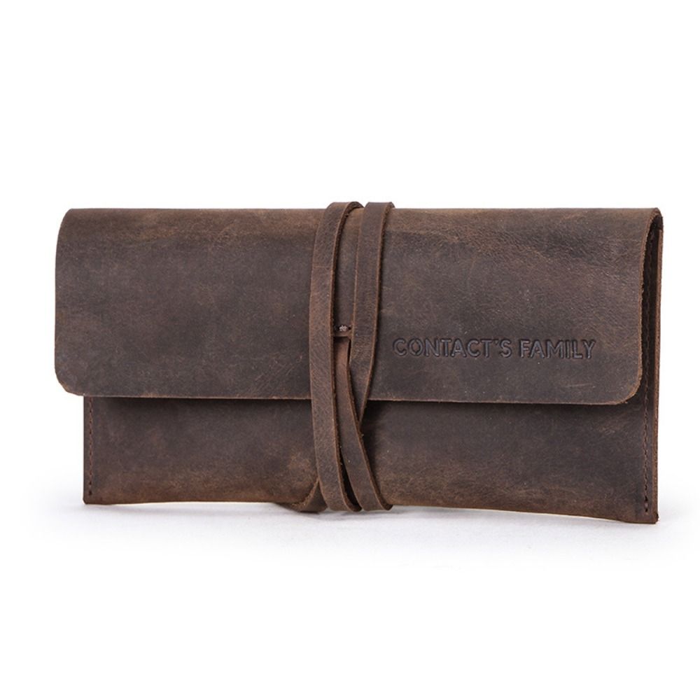 Retro skórzany piórnik z paski – Pen Pouch Roll recenzja i cena