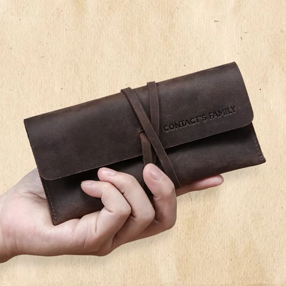 Retro skórzany piórnik z paski – Pen Pouch Roll recenzja i cena